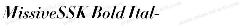 MissiveSSK Bold Ital字体转换